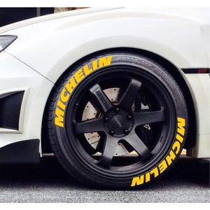 Adesivos de letras para pneus Michelin 1 25" polegadas 8 x letras permanentes