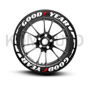 Adesivos de letras para pneus, listras, adesivo Goodyear, 1,25" polegadas, 8 letras permanentes