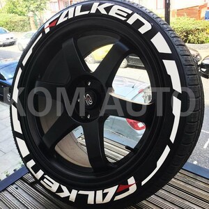 Adesivos de letras para pneus, listras, Falken, 1,25" polegadas, 8 letras permanentes