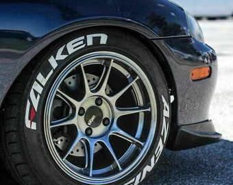 Pegatinas para neumáticos Falken Azenis Rubber, calcomanías permanentes para neumáticos, ruedas deportivas, 15"-24", 1.25", kits de 8 piezas