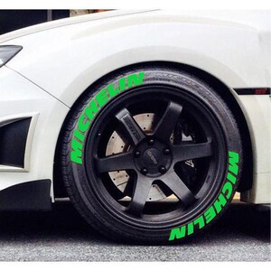 Adesivos de letras para pneus Michelin 1 25" polegadas 8 x letras permanentes