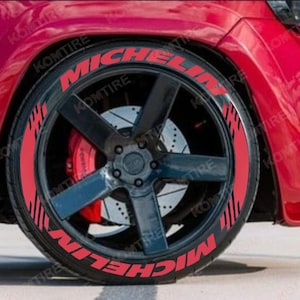 Adesivos de letras para pneus, listras Michelin, 1,25" polegadas, 8 letras permanentes