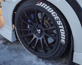 Pegatinas para neumáticos Bridgestone Rubber, calcomanías permanentes para neumáticos, ruedas deportivas, de 15 a 24 pulgadas y 1,25 pulgadas, kits de 8 piezas