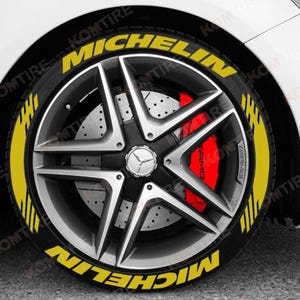 Adesivos de letras para pneus, listras Michelin, 1,25" polegadas, 8 letras permanentes