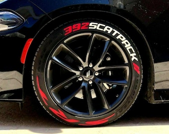 Tire Lettering Stickers Scatpack 392 SRT Sticker 1 25" inch 8 x Permanent Letters