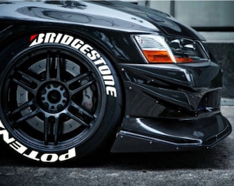 Pegatinas de letras para neumáticos Bridgestone de 1,25 pulgadas, 8 letras permanentes