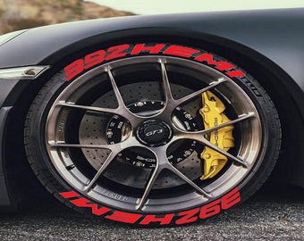 Tire Lettering 392 Hemi Stickers Sticker 1 25" inch 8 x Permanent Letters