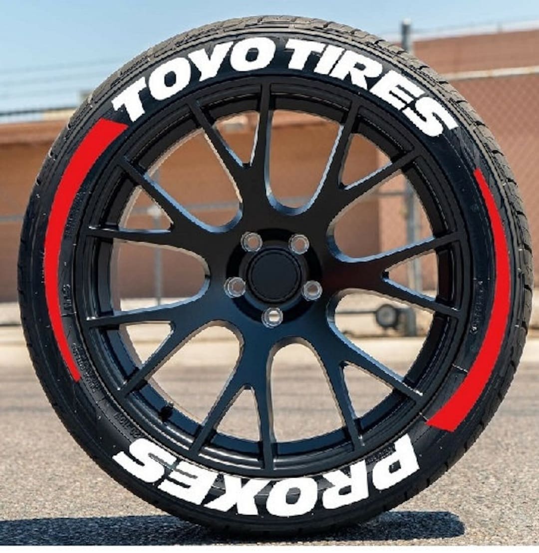 Tire Lettering Stickers Red Stripe Toyo Tires Proxes 1.25