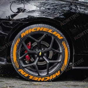 Adesivos de letras para pneus, listras Michelin, 1,25" polegadas, 8 letras permanentes