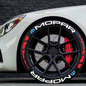 Adesivo de pneu listrado Mopar borracha permanente decalque de pneu etiqueta roda esportiva 15"-24" 1,25" adesivos 8 peças kits