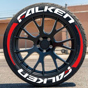 Adesivos de letras para pneus, listras, Falken, 1,25" polegadas, 8 letras permanentes