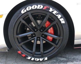 Tire Lettering Stickers Goodyear Eagle F1 Sticker 1 25" inch 8 x Permanent Letters