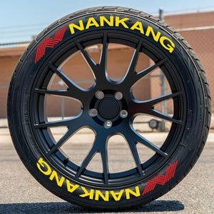 Adesivo de pneu Nankang de borracha permanente para decalque de pneu, etiqueta para rodas esportivas de 15" a 24" e 1,25" adesivos, kits com 8 peças