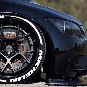 Adesivos de letras para pneus, listras Michelin, 1,25" polegadas, 8 letras permanentes