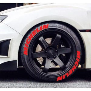 Adesivos de letras para pneus Michelin 1 25" polegadas 8 x letras permanentes