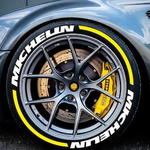 Adesivos de letras para pneus, listras Michelin, 1,25" polegadas, 8 letras permanentes