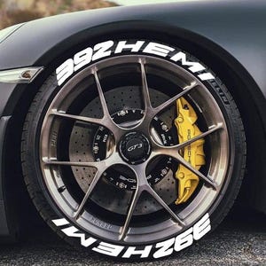 Letras para Pneus 392 Adesivos Hemi 1 25" polegadas 8 x Letras Permanentes