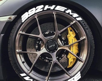 Tire Lettering 392 Hemi Stickers Sticker 1 25" inch 8 x Permanent Letters