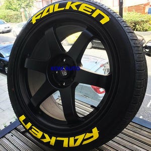 Adesivos de letras para pneus Falken Sticker 1 25" polegadas 8 x letras permanentes