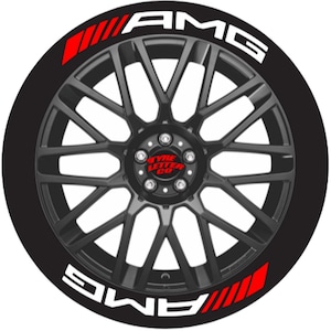 Adesivos para letras de pneu AMG 1 25" polegadas 8 x letras permanentes
