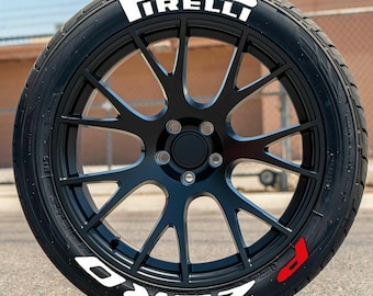 Tire Lettering Stickers PİRELLİ PZERO Sticker 1.25" inch 8 x Permanent Letters