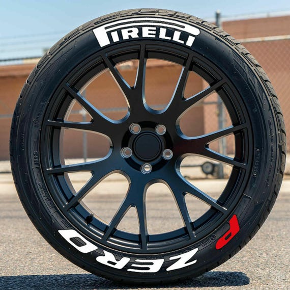 PIRELLI PZERO　タイヤステッカー　4本分8枚 Tire Lettering Stickers PİRELLİ PZERO Sticker 1.25