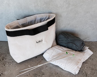 Größe M Luxuriöse Strickprojekte Tasche