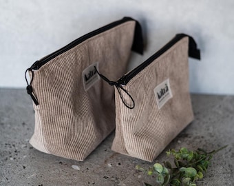 Zwei Größe Stilvolle Cordkosmetiktasche
