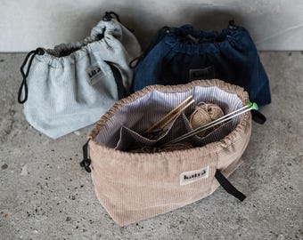M size Stylish Knitting project bags