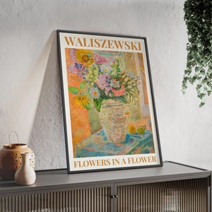 Flores en una flor de Zygmunt Waliszewski – Impresión de bodegón floral vintage - Póster de arte floral expresionista - Arte mural digital