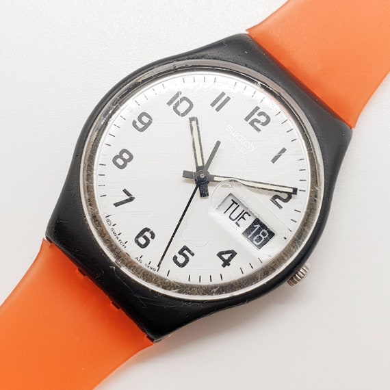 Swatch Watch SR1130SW Black / with date - white numerals