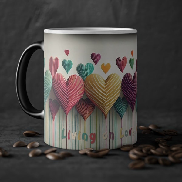 Vivre d'amour (et de café) // Mug magique thermoréactif