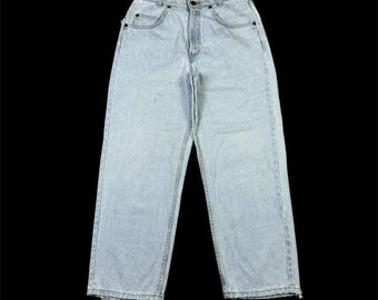 Vintage 90s Levi's 580 Baggy Fit Jeans Light Blue Orange Tab (28x26)