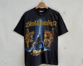 90s Vintage Blind Guardian Shirt Size X Large Vtg Faded Black