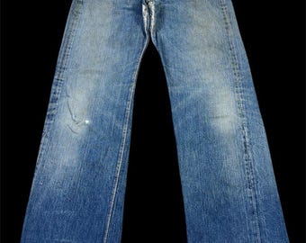 Vintage 60s Canton Selvedge Denim Overalls – Talon Zipper, Made in USA, Size 29