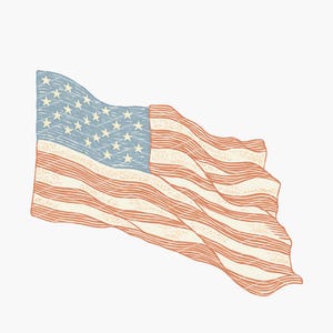 Vintage American Flag PNG: Patriotic Sublimation Design (Digital Download)