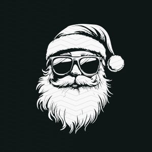 Cool Santa Premium SVG/PNG Bundle, | Santa Sunglasses Image Files | Retro Santa Vector | Vintage Santa Clipart
