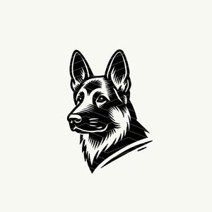 German Shepherd Head Image: SVG/PNG Clipart (Digital Download)