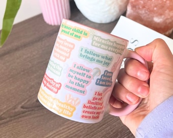 Affirmation Mug Gift Mental Health Mug Self Love Gift Best Friend Tumbler Cute Motivational Quote Affirmation Mug Trendy