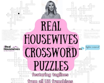 Cruciverba di Real Housewives Slogan di divertenti giochi di società Miami Beverly Hills Orange County Salt Lake City Atlanta New York City