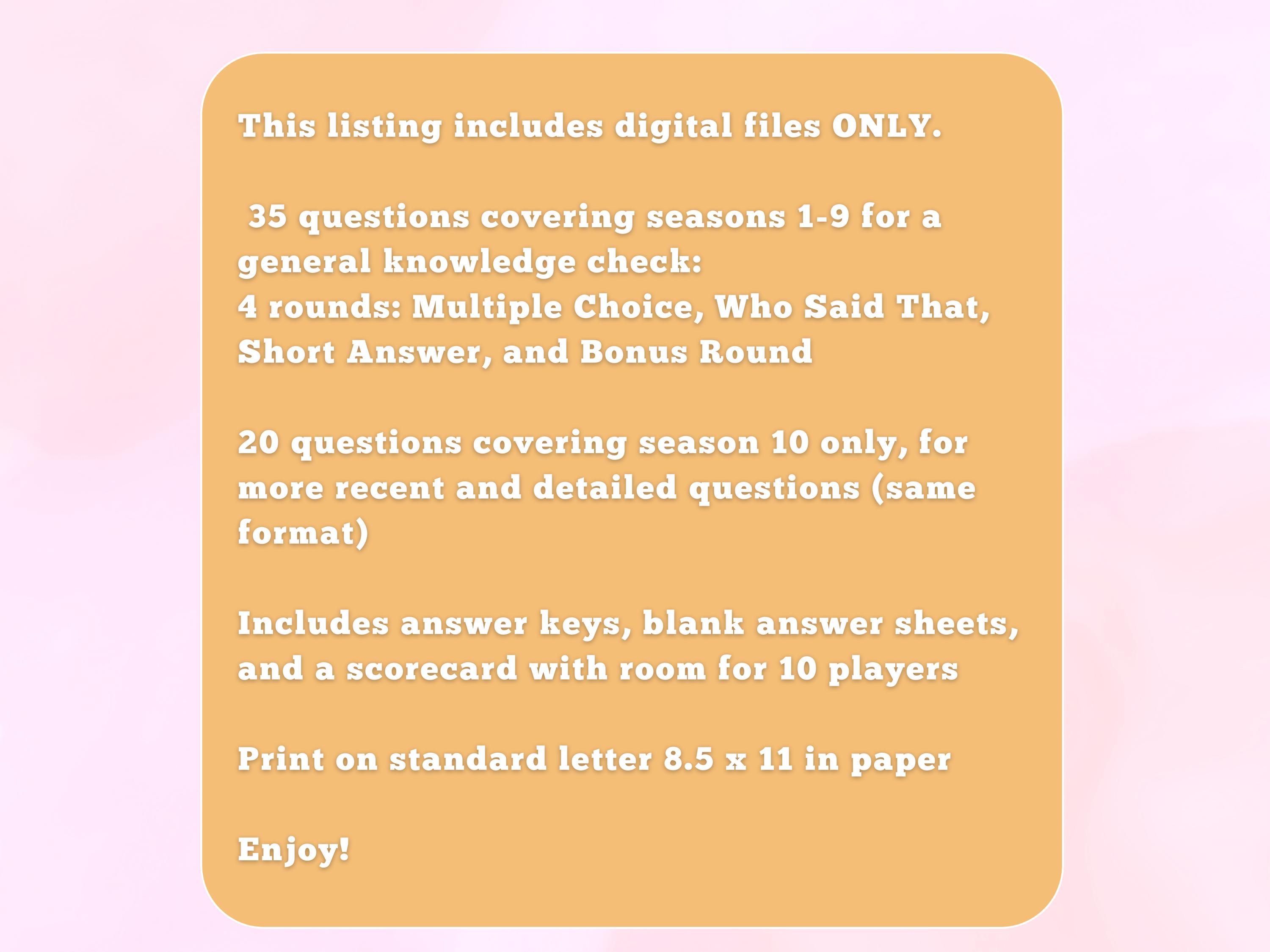 Southern Trivia Southern Charm Trivia Game, Seasons 1-10 Bravo (PDF Download) - Etsy