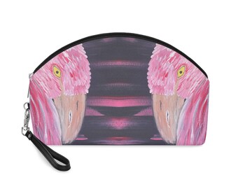 Feathered Grace Cosmetic Pouch - Stylish Makeup Bag