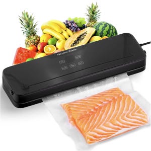Vakuumiergerät – mit 8 Vakuumbeuteln, für Lebensmittel, Meal-Prep & Sous-vide