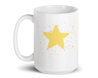 Magnífica taza para ofrecer | Taza de café estrella | Regalo de cumpleaños para novia | Hermosas estrellas de colores