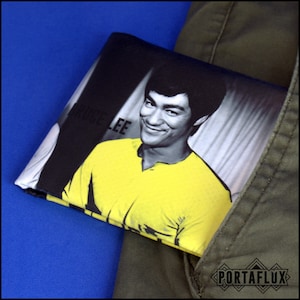 Cartera tarjetero de hombre, cómoda, compacta y elegante con Block RFID – ORIGINAL PORTAFLUX (Bruce Lee)