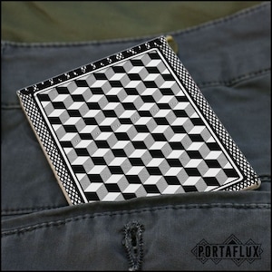 Portafoglio Uomo Slim con Protezione RFID,Gancio Fermasoldi,Tasche per Carte di Credito e Documenti,Design Retro Carte Napoletane-SGANJAFLUX