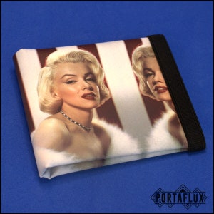 Portafoglio Slim Unisex RFID Block MOLLAFLUX elastico - Omaggio a Marylin Monroe. Stile in tasca, protezione carte di credito