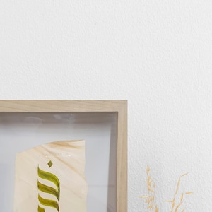 Shalom Wandbild - gelbe grüne Wandkunst Das vierte in meiner Friedenskollektion