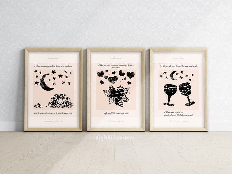 A Court of Mist and Fury Art Prints: Sarah J Maas Book Quotes (digital A Court of Mist and Fury Art Prints: Sarah J Maas Book Quotes (digital
