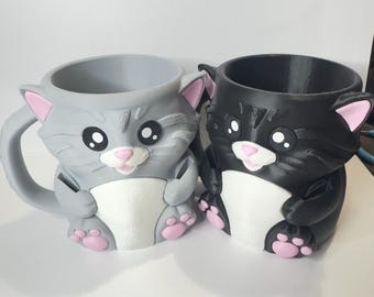 Cat Ice Cream Pint Holder with Snack Drawer & Handle